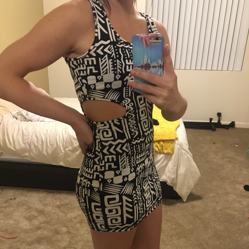 Black & White Patterned Dress